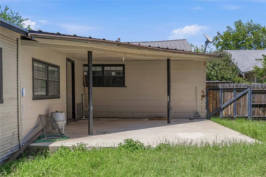 Exterior details and patio area of a home in , Brownwood (Image 21). Exterior details and patio area of a home in , Brownwood (Image 21).