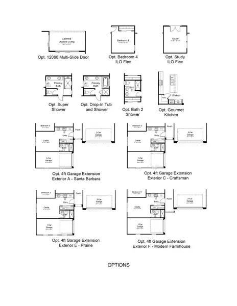 2D floor plan layout of this home in Ladera Trails, Queen Creek, AZ (Image 4).