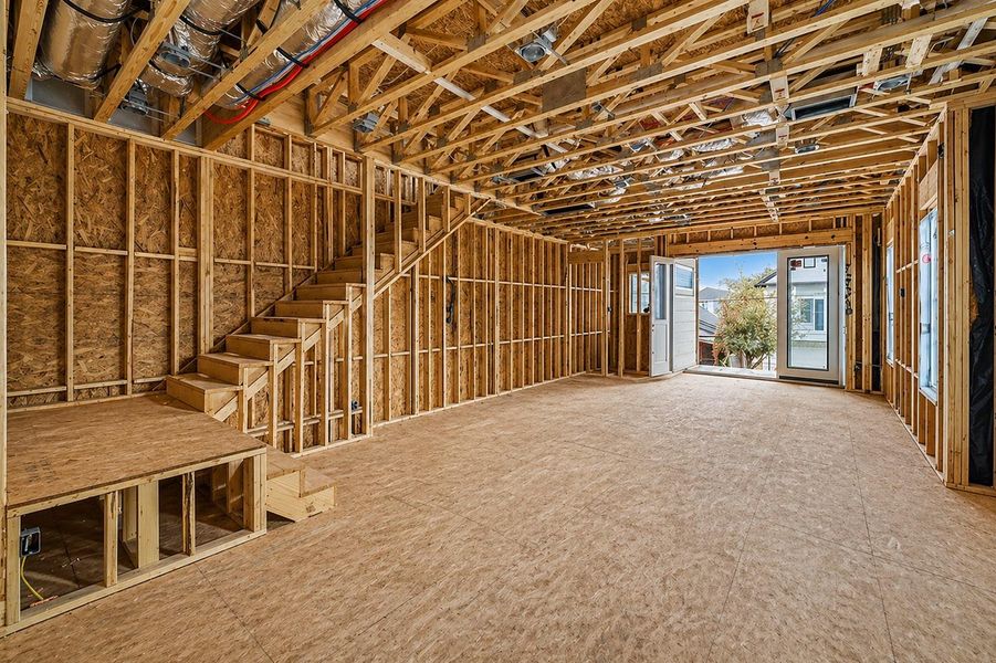 Spacious second floor living area.