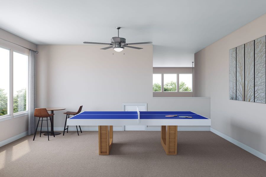 Representative furnished interior of a home built from the Goldeneye by Tri Pointe Homes in Pecan Ridge, Fulshear (Image 12).