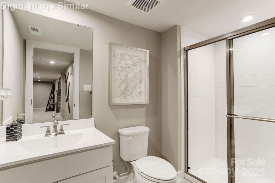 Basement bath (optional) Illustrative purposes only.