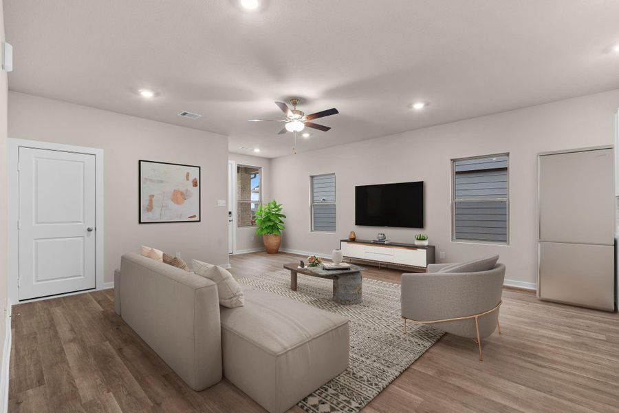 Furnished interior view inside a new home in Westridge Cove 40', Panorama Village (Image 6).