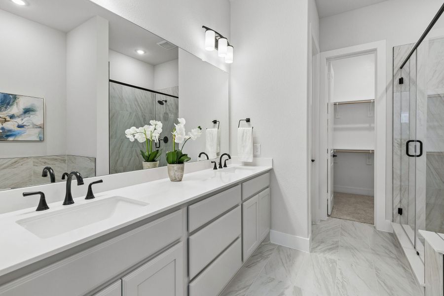 Furnished interior view inside a new home in Newman Village Townhomes, Frisco (Image 29).