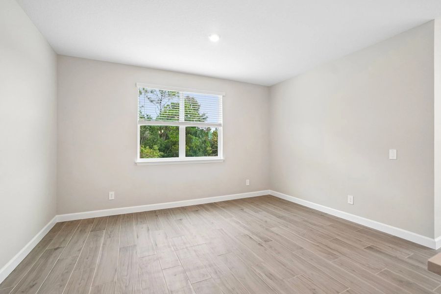 The family room feature a large double window and plenty of space