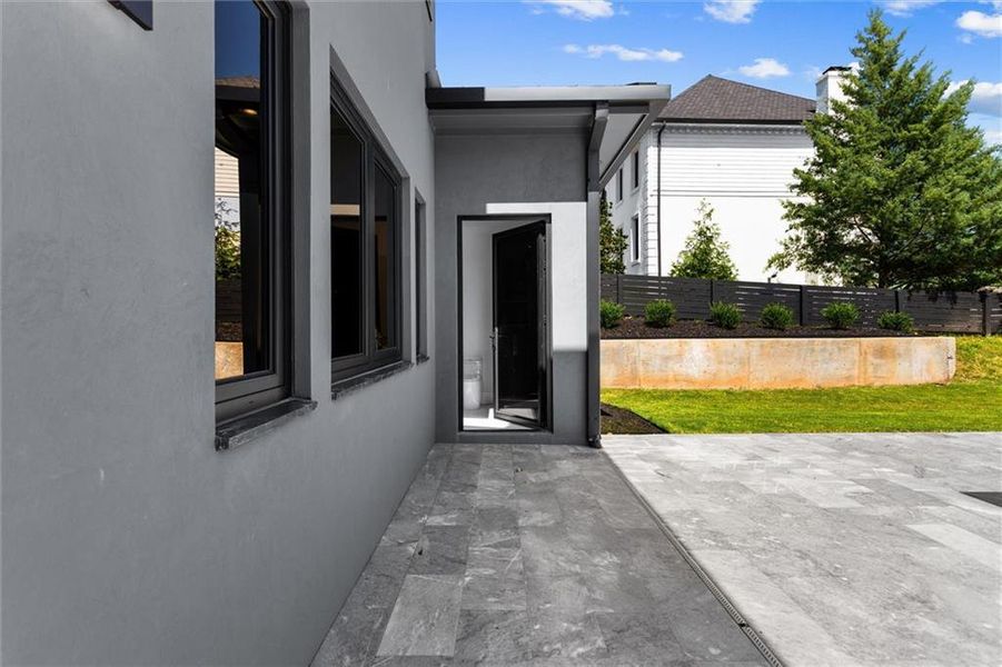 Exterior details and patio area of a home in , Sugar Hill (Image 41).