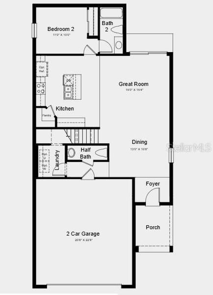 2D floor plan layout of this home in Marion Creek, Haines City, FL (Image 3). 2D floor plan layout of this home in Marion Creek, Haines City, FL (Image 3).