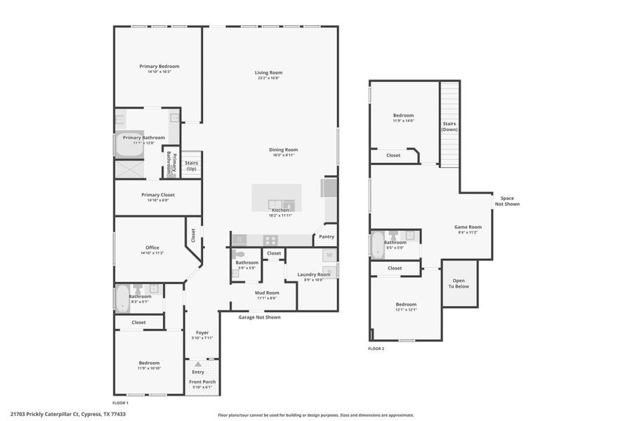 2D floor plan layout of this home in , Cypress, TX (Image 5). 2D floor plan layout of this home in , Cypress, TX (Image 5).