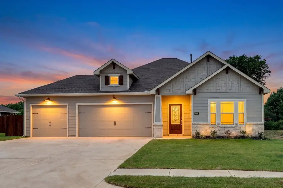 Representative exterior photo of a completed home built from the The Mockingbird by RED GABLE HOMES in Green Prairie Estates, Northlake, TX (Image 1). Representative exterior photo of a completed home built from the The Mockingbird by RED GABLE HOMES in Green Prairie Estates, Northlake, TX (Image 1).