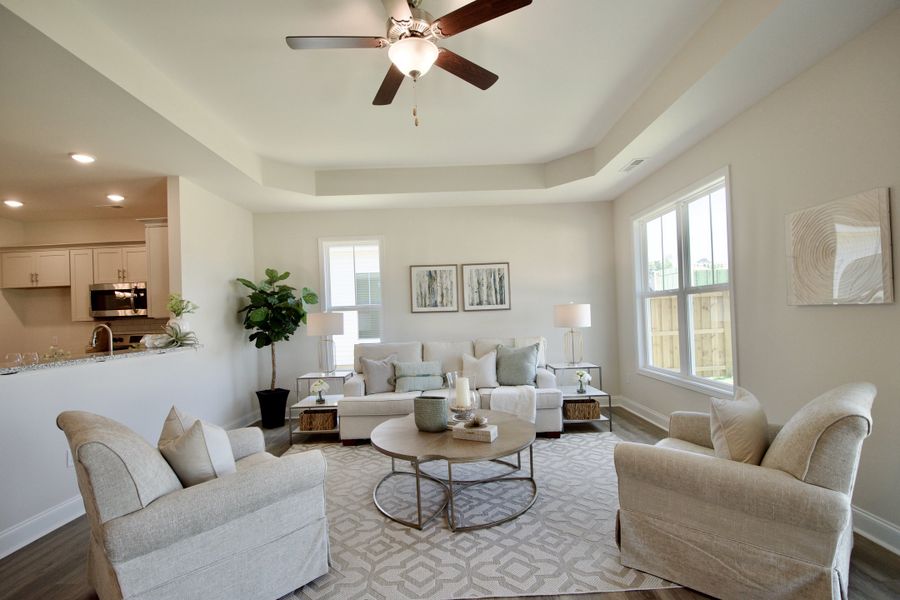 Furnished interior view inside a new home in Bristol Bay, Lake Waccamaw (Image 3). Furnished interior view inside a new home in Bristol Bay, Lake Waccamaw (Image 3).