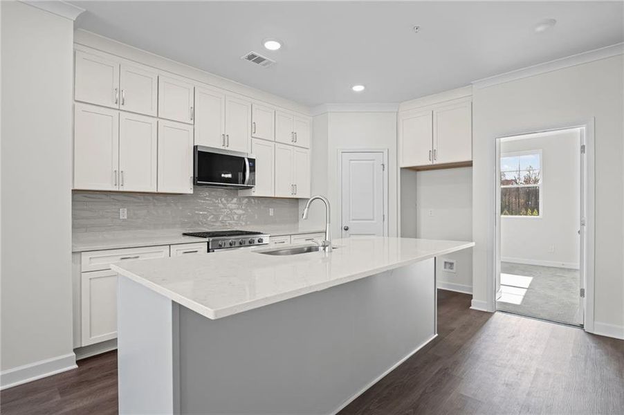 Furnished interior view inside a new home in The Village at River Green, Canton (Image 7).