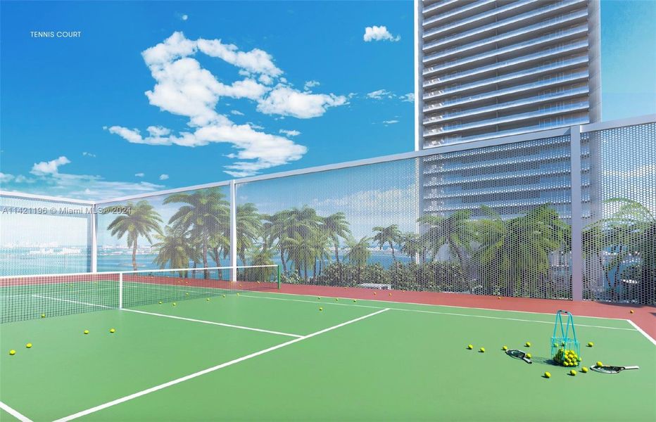 Rendering of Tennis Court. Coming soon!