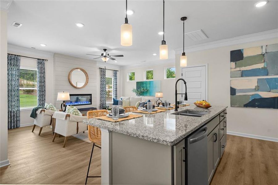 Furnished interior view inside a new home in Sanders Park, Austell (Image 24).