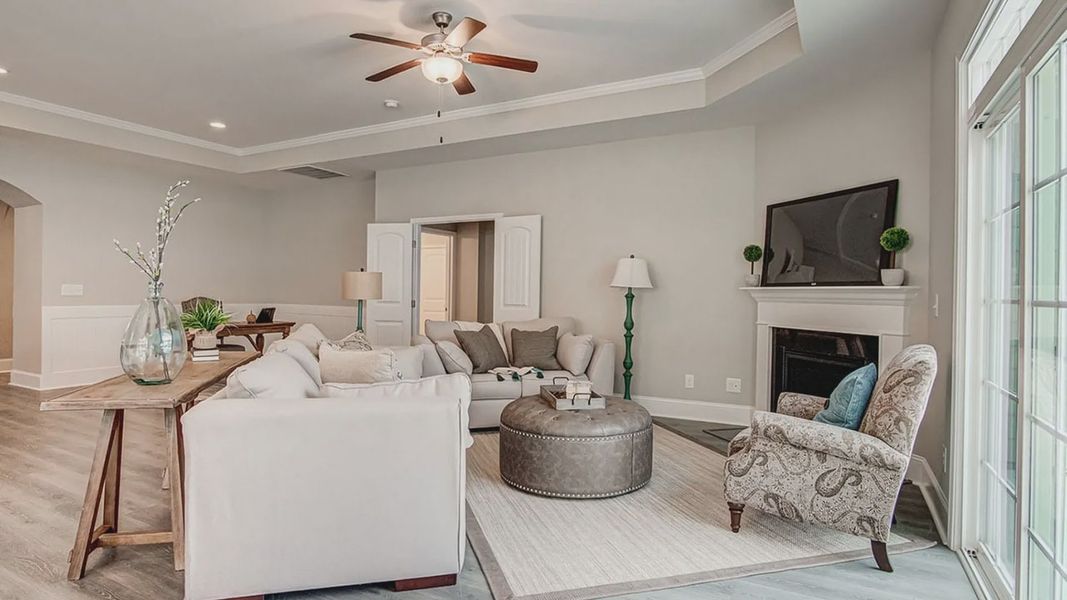 Furnished interior view inside a new home in The Cottages at 78 North, Sanford (Image 11). Furnished interior view inside a new home in The Cottages at 78 North, Sanford (Image 11).