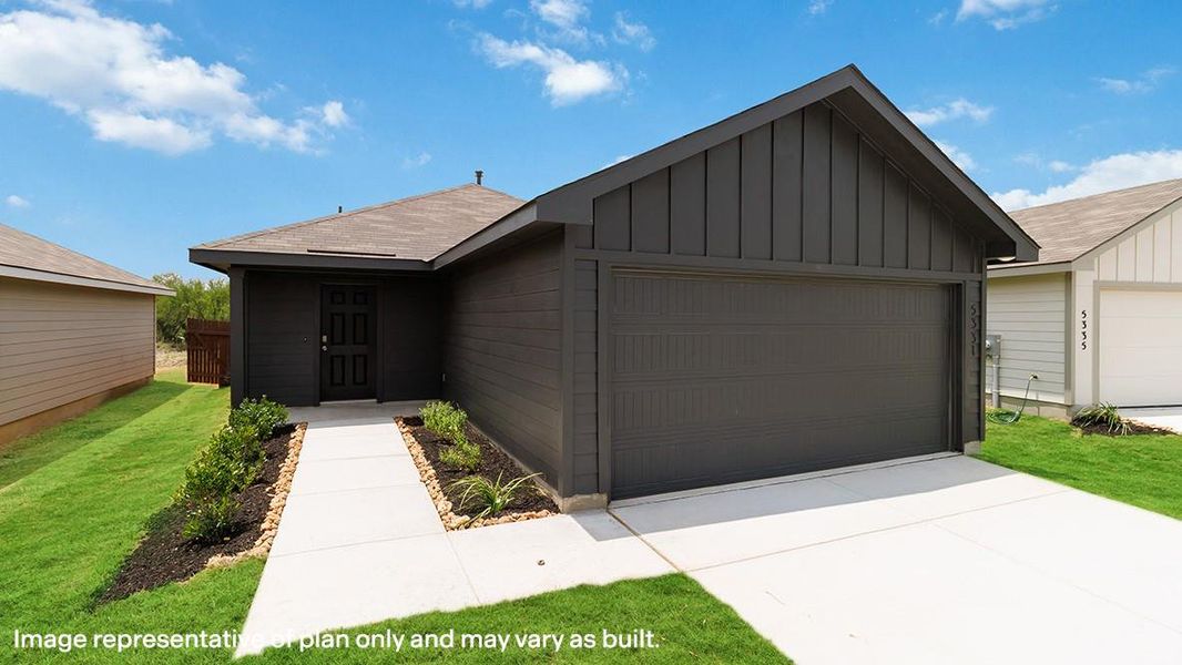 Front exterior of a new home in Garver Heights, Houston, TX, highlighting curb appeal (Image 8).