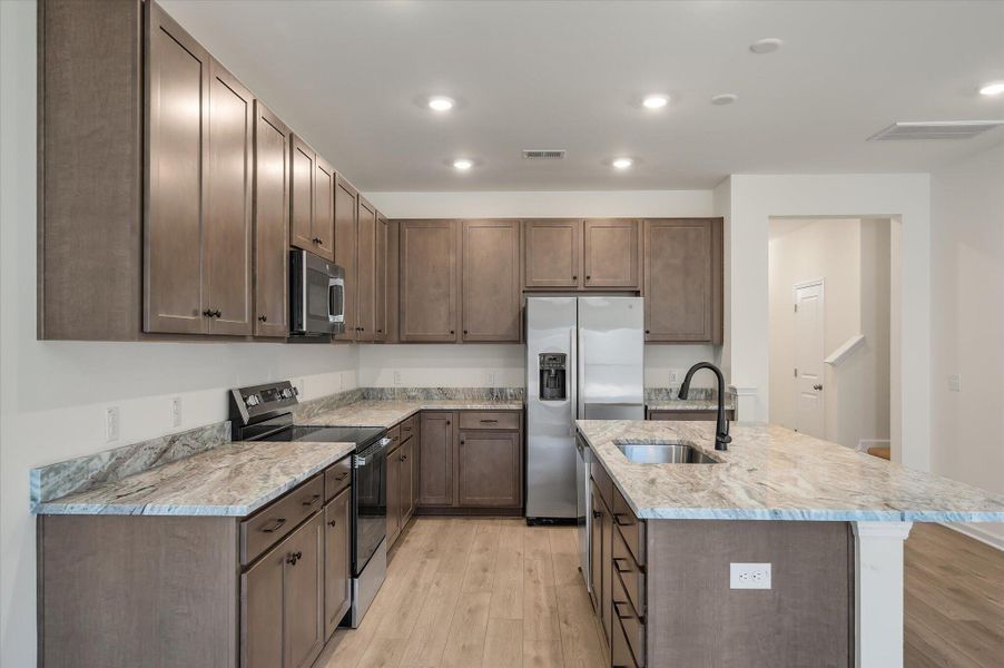 Furnished interior view inside a new home in The Landings at Montague, Goose Creek (Image 13). Furnished interior view inside a new home in The Landings at Montague, Goose Creek (Image 13).