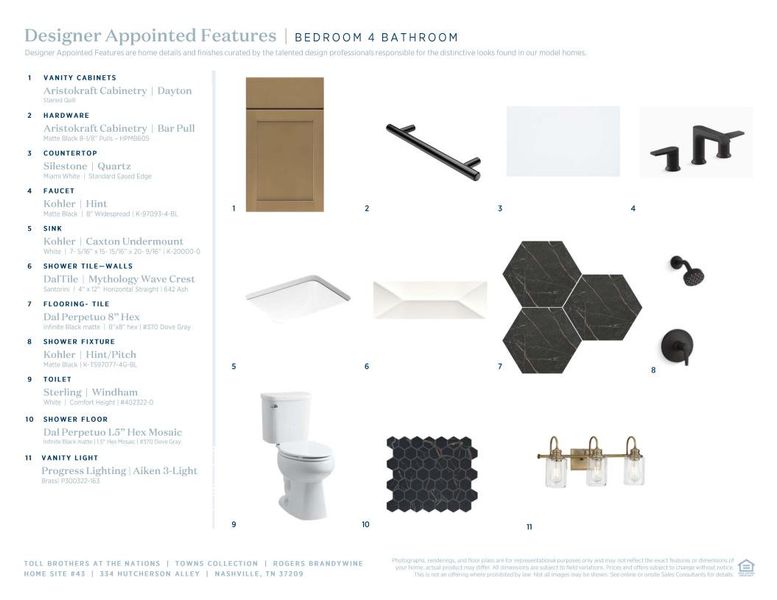 Sample of building materials used in homes in The Nations - Towns, Nashville (Image 12).