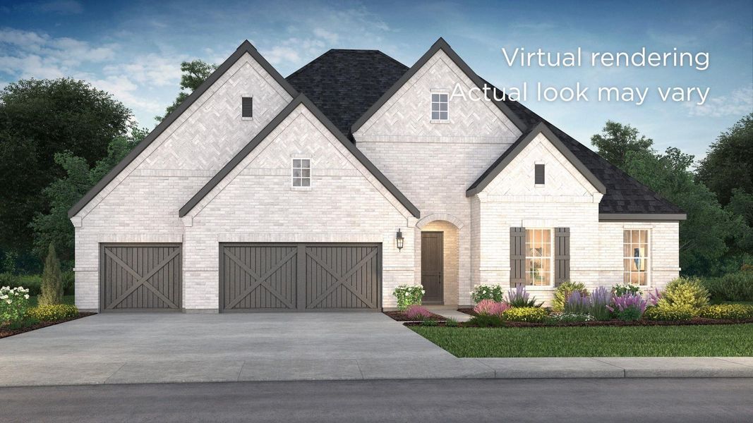 Front exterior of a new home in , Montgomery, TX, highlighting curb appeal (Image 1). Front exterior of a new home in , Montgomery, TX, highlighting curb appeal (Image 1).