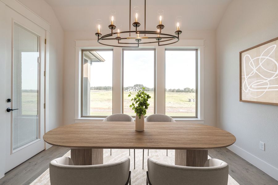 Representative furnished interior of a home built from the The Dallas by Kenmark Homes in Cotten Creek, Azle (Image 8). Representative furnished interior of a home built from the The Dallas by Kenmark Homes in Cotten Creek, Azle (Image 8).