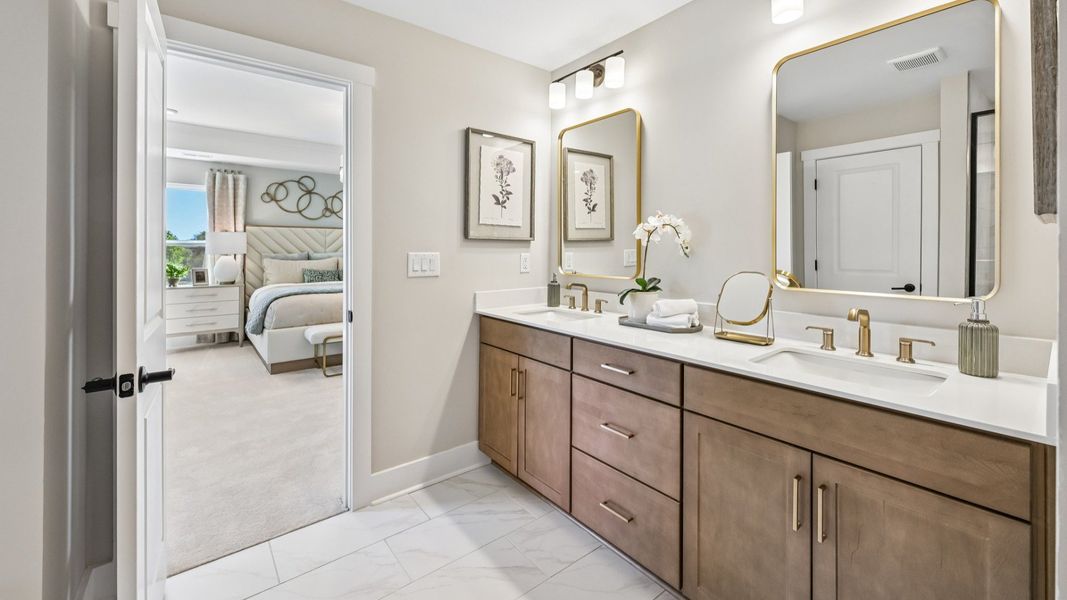The Jordan Plan by DRB Homes in Farms at Bellingham, Mooresville, NC - Primary Bathroom The Jordan Plan by DRB Homes in Farms at Bellingham, Mooresville, NC - Primary Bathroom