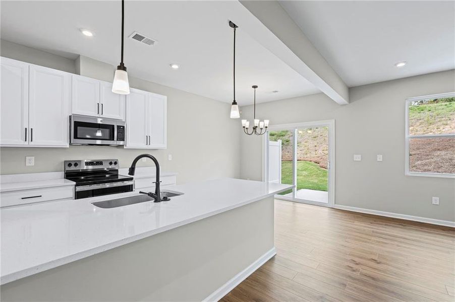 Furnished interior view inside a new home in Villas at Gold Creek, Dawsonville (Image 9).