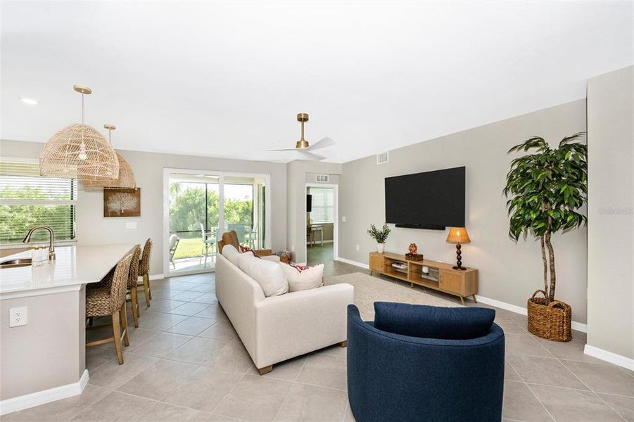 Furnished interior view inside a new home in Wellen Park Golf & Country Club, Venice (Image 17).