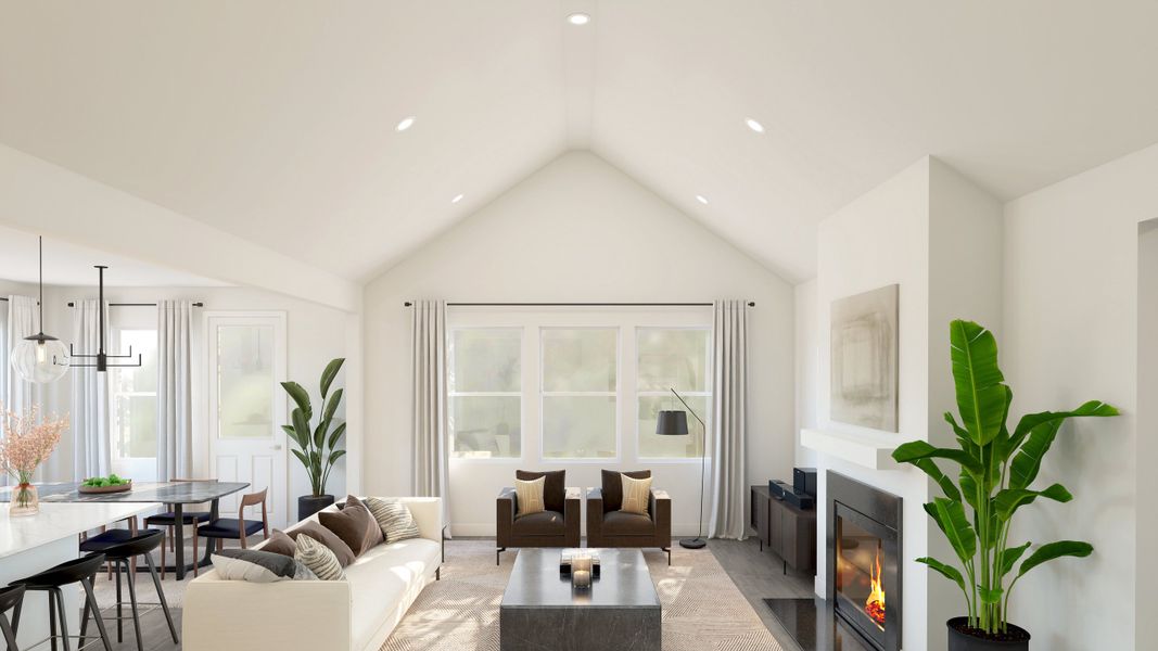 Vaulted Ceiling in Great Room Vaulted Ceiling in Great Room