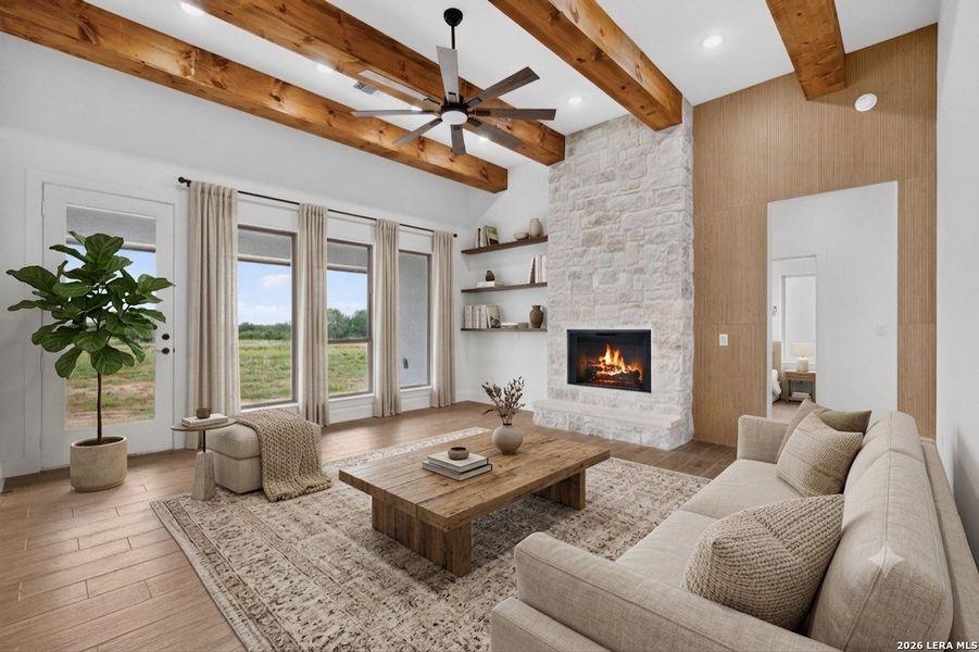 Furnished interior view inside a new home in , Floresville (Image 17). Furnished interior view inside a new home in , Floresville (Image 17).