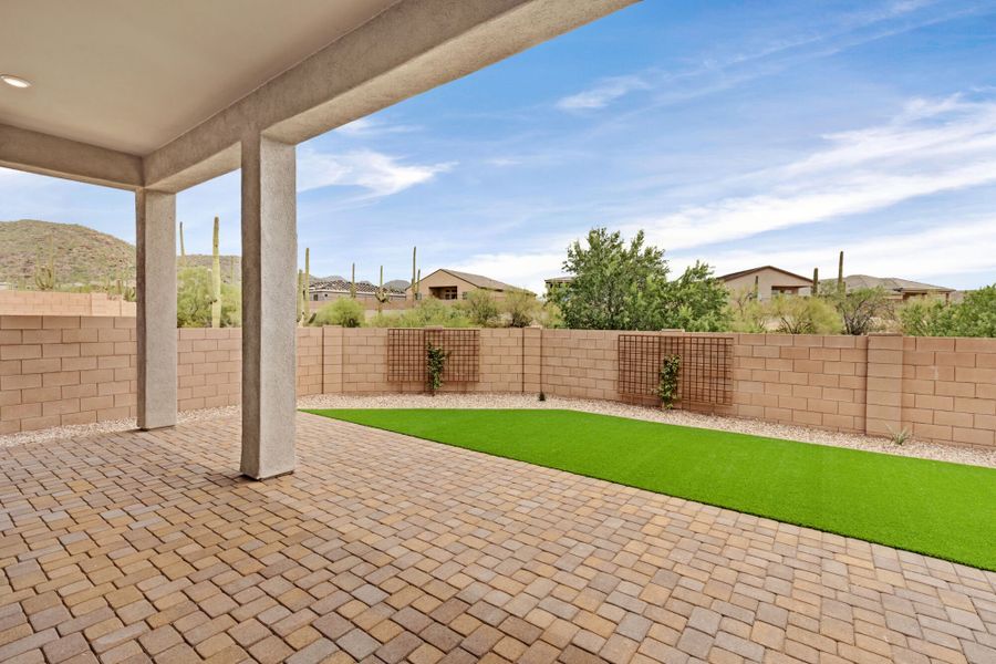 Exterior details and patio area of a home in Saguaro Reserve II, Marana (Image 2).