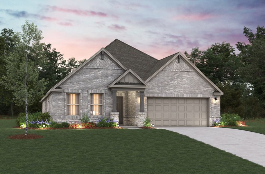 Representative exterior photo of a completed home built from the Magnolia by Beazer Homes in Goodland: Overlook 60', Midlothian, TX (Image 13).