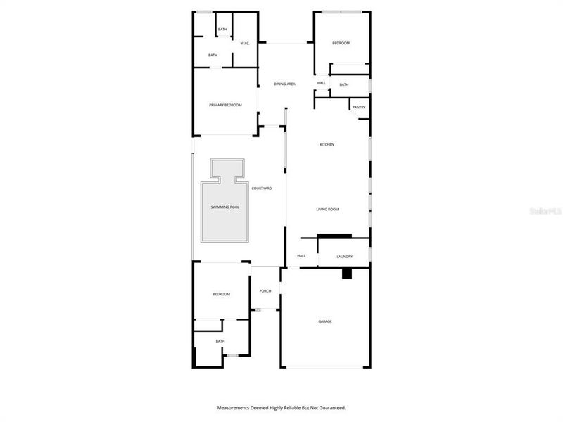 2D floor plan layout of this home in Hampton Green at Providence, Davenport, FL (Image 5).