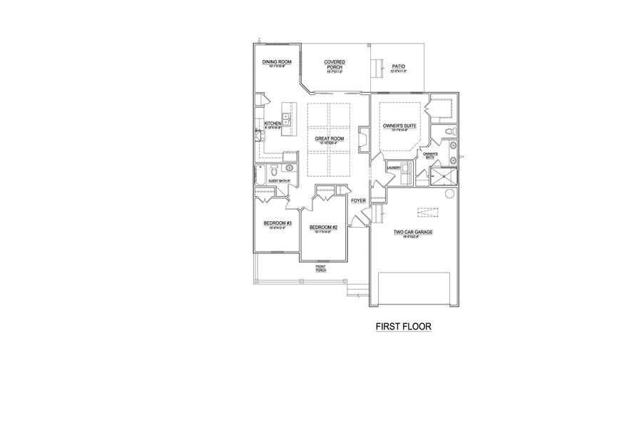 2D floor plan layout of this home in Carolina Creek, Hampstead, NC (Image 3). 2D floor plan layout of this home in Carolina Creek, Hampstead, NC (Image 3).