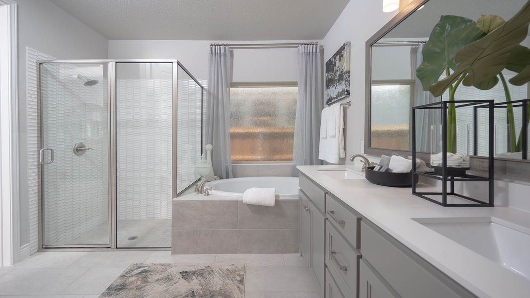 Furnished interior view inside a new home in Lariat 45', Liberty Hill (Image 22).