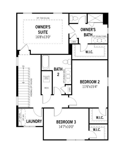 2D floor plan layout for the Hammock by Mattamy Homes in Crosswind Ranch, Parrish, FL (Image 4). 2D floor plan layout for the Hammock by Mattamy Homes in Crosswind Ranch, Parrish, FL (Image 4).