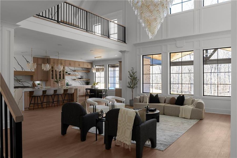 Furnished interior view inside a new home in , Suwanee (Image 56).