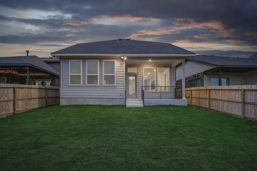Representative exterior details of a home built from the Powell by Chesmar Homes in Stillwater Ranch, Buda (Image 3).