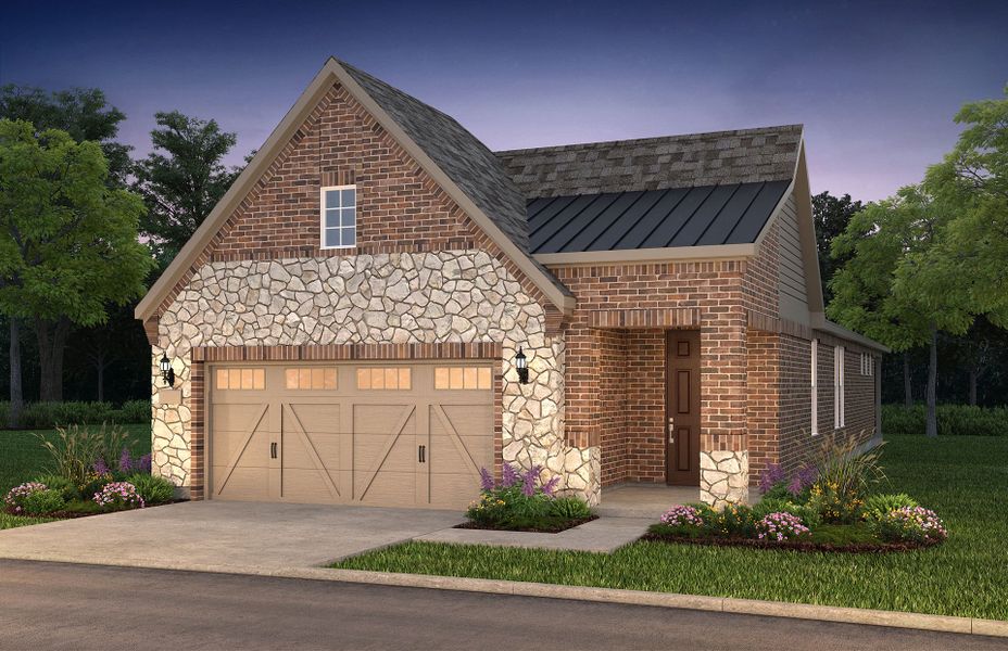 Front exterior of a new home in Del Webb at Legacy Hills, Celina, TX, highlighting curb appeal (Image 15).
