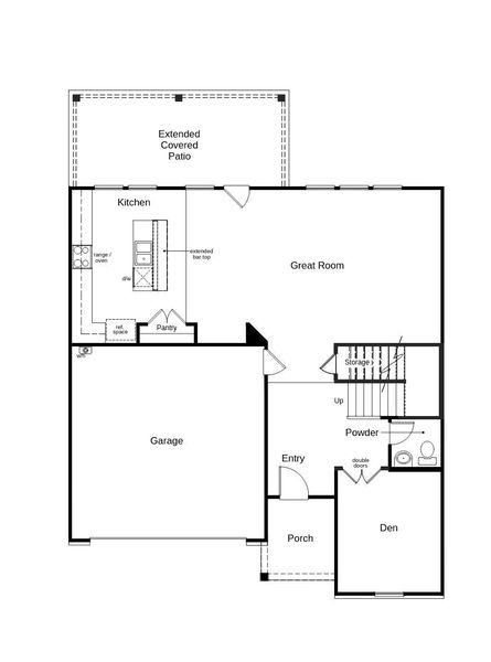 2D floor plan layout of this home in Eagle Creek, Denton, TX (Image 3). 2D floor plan layout of this home in Eagle Creek, Denton, TX (Image 3).