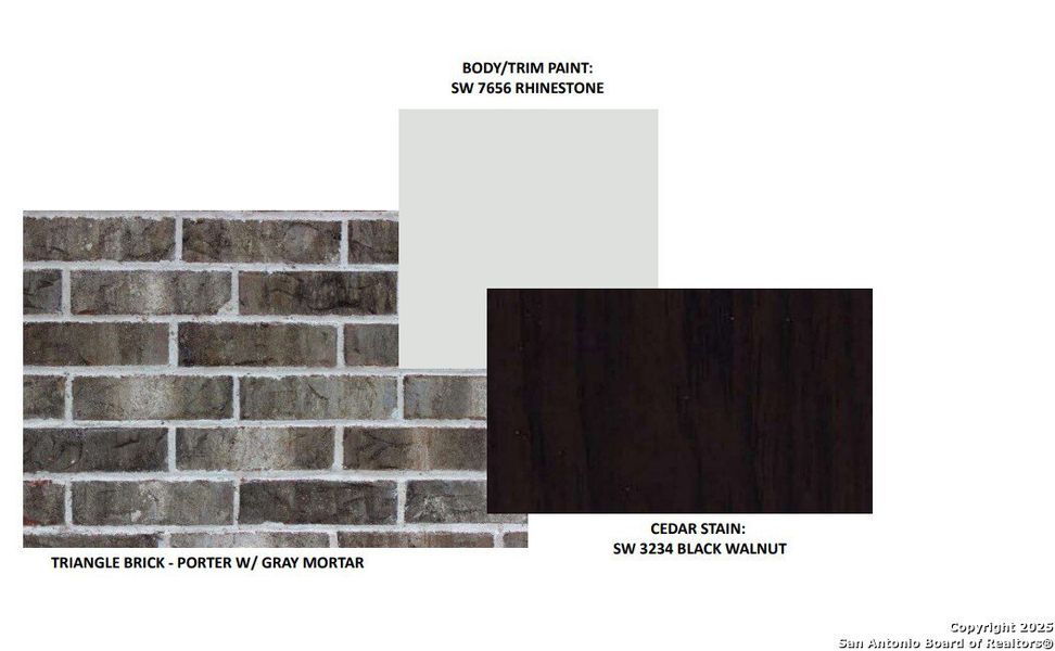 Sample of building materials used in homes in Sunflower Ridge, New Braunfels (Image 4). Sample of building materials used in homes in Sunflower Ridge, New Braunfels (Image 4).