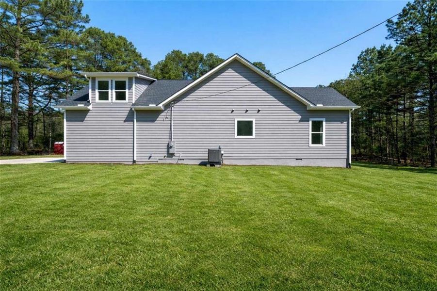 Exterior details and patio area of a home in , Silver Creek (Image 28). Exterior details and patio area of a home in , Silver Creek (Image 28).