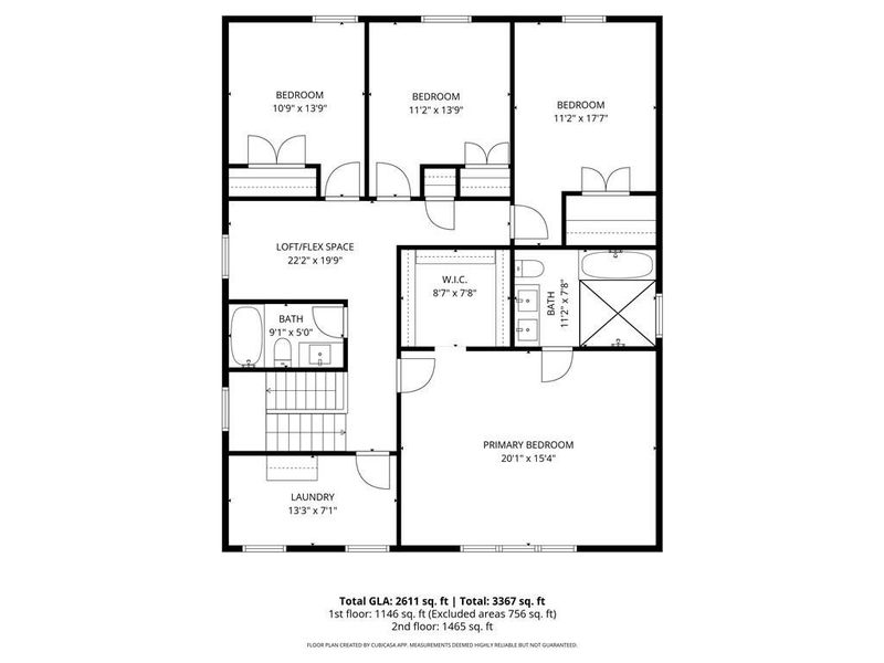 2D floor plan layout of this home in , Atlanta, GA (Image 6).