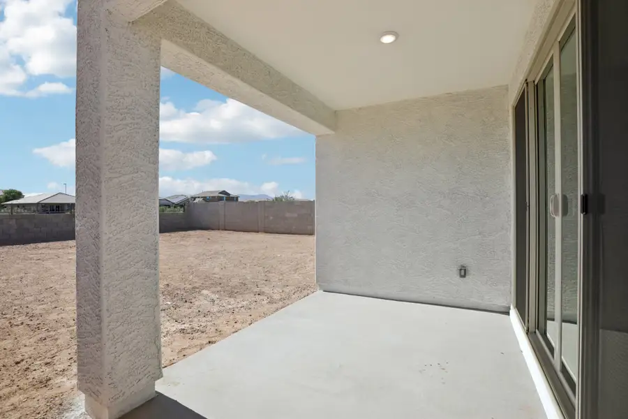 Covered patio. Finishes and options may vary by community.