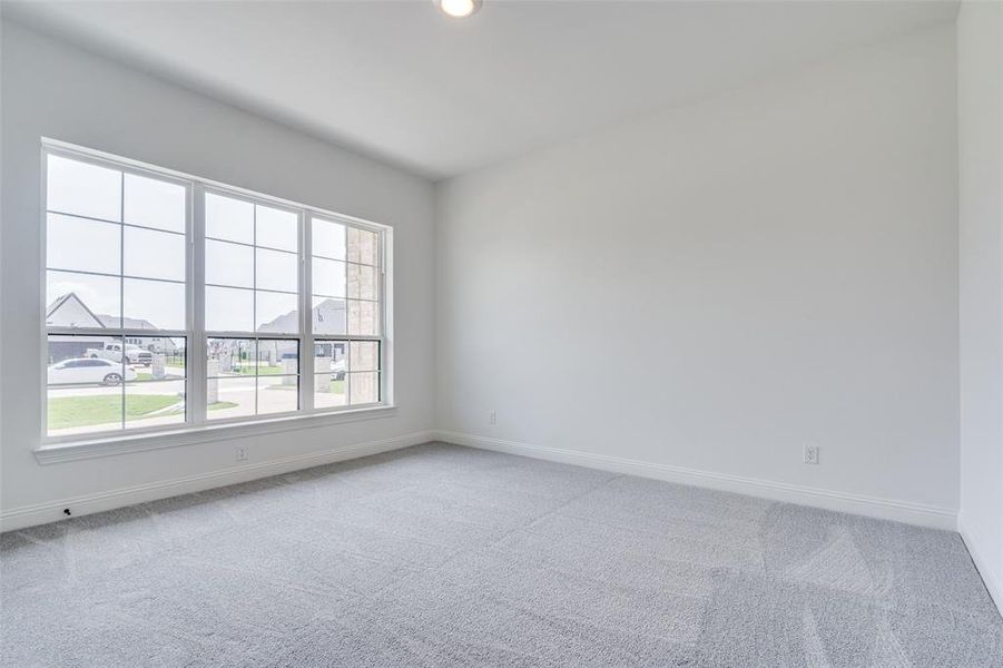 Carpeted spare room with a wealth of natural light