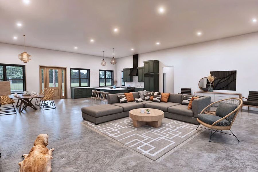 Representative furnished interior of a home built from the Haven by Zeal Home Builders in Oak Water Ranch, Granbury (Image 4).