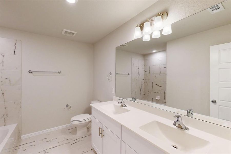 Furnished interior view inside a new home in The Preserve, Justin (Image 12).