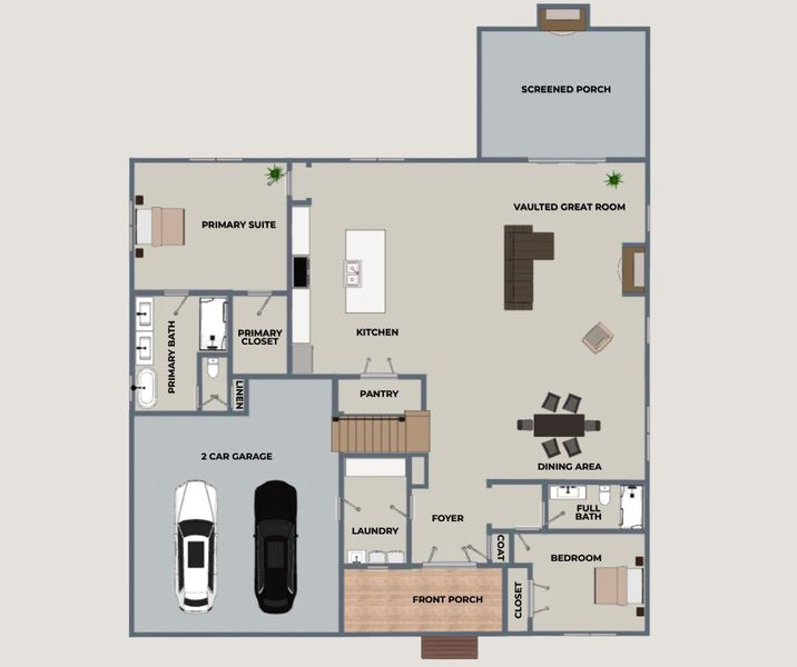2D floor plan layout for the Willowbrook by Riverstone Construction, LLC in Pine Ridge, Soddy-Daisy, TN (Image 2). 2D floor plan layout for the Willowbrook by Riverstone Construction, LLC in Pine Ridge, Soddy-Daisy, TN (Image 2).
