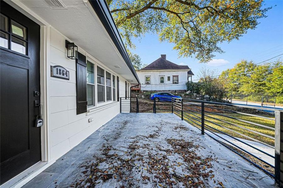 Exterior details and patio area of a home in , Atlanta (Image 22). Exterior details and patio area of a home in , Atlanta (Image 22).