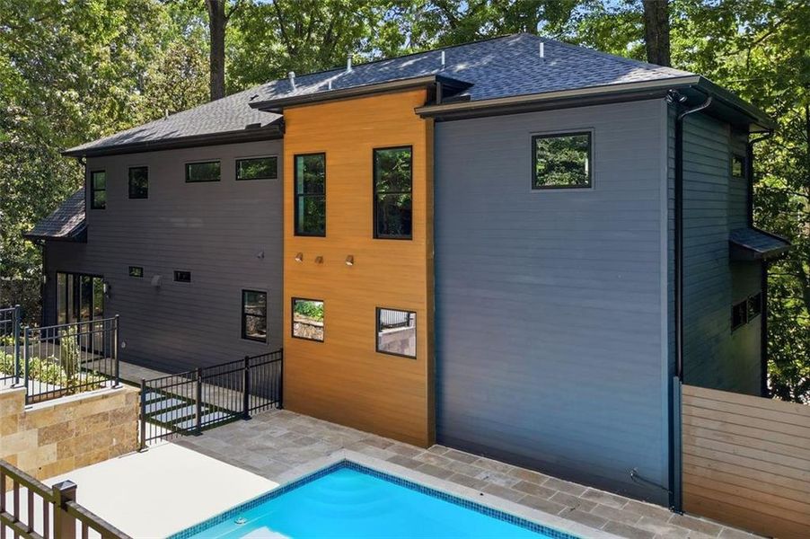 Exterior details and patio area of a home in , Atlanta (Image 32).