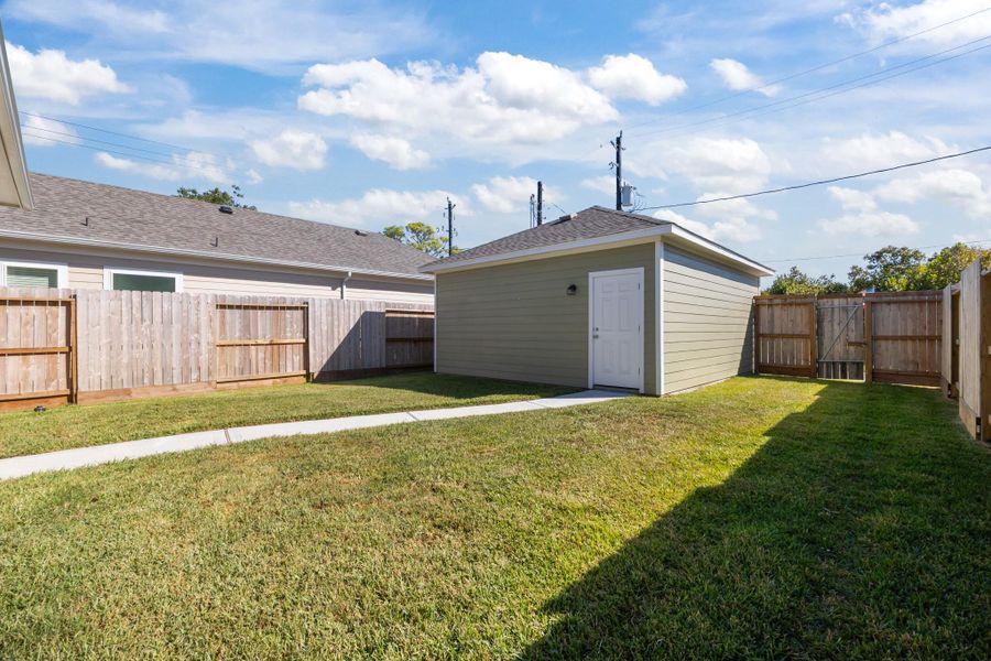 Another View of Backyard with sprinkler system