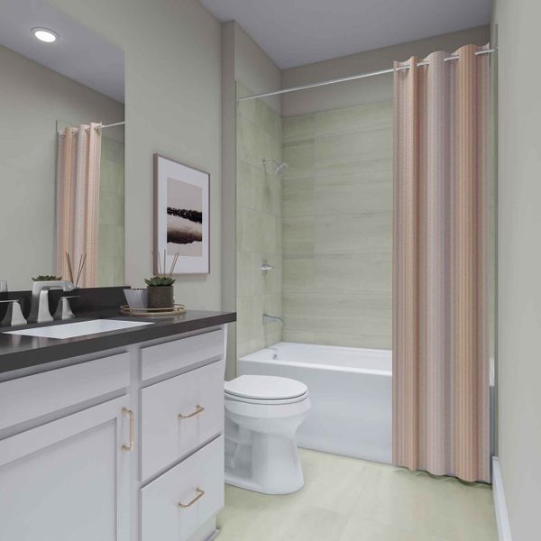 Representative furnished interior of a home built from the Marsala by Tri Pointe Homes in Legacy Grove, Montgomery (Image 27).