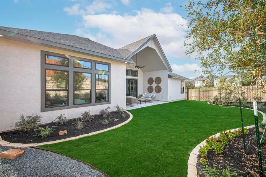 Exterior details and patio area of a home in Sweetwater, Austin (Image 4).
